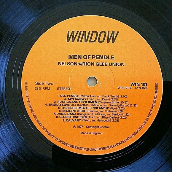 Vintage British Vinyl LP  Men Of Pendle The Nelson Arion Male Voice Choir Record - Picture 5 of 16